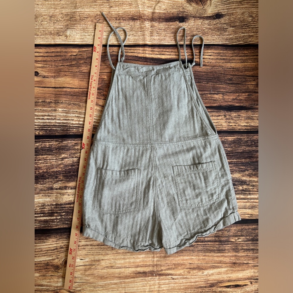 Levitate Dune Hemp Grey Herringbone Romper Shortall Shorts Overalls Jumper Large - Picture 6 of 8